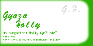 gyozo holly business card